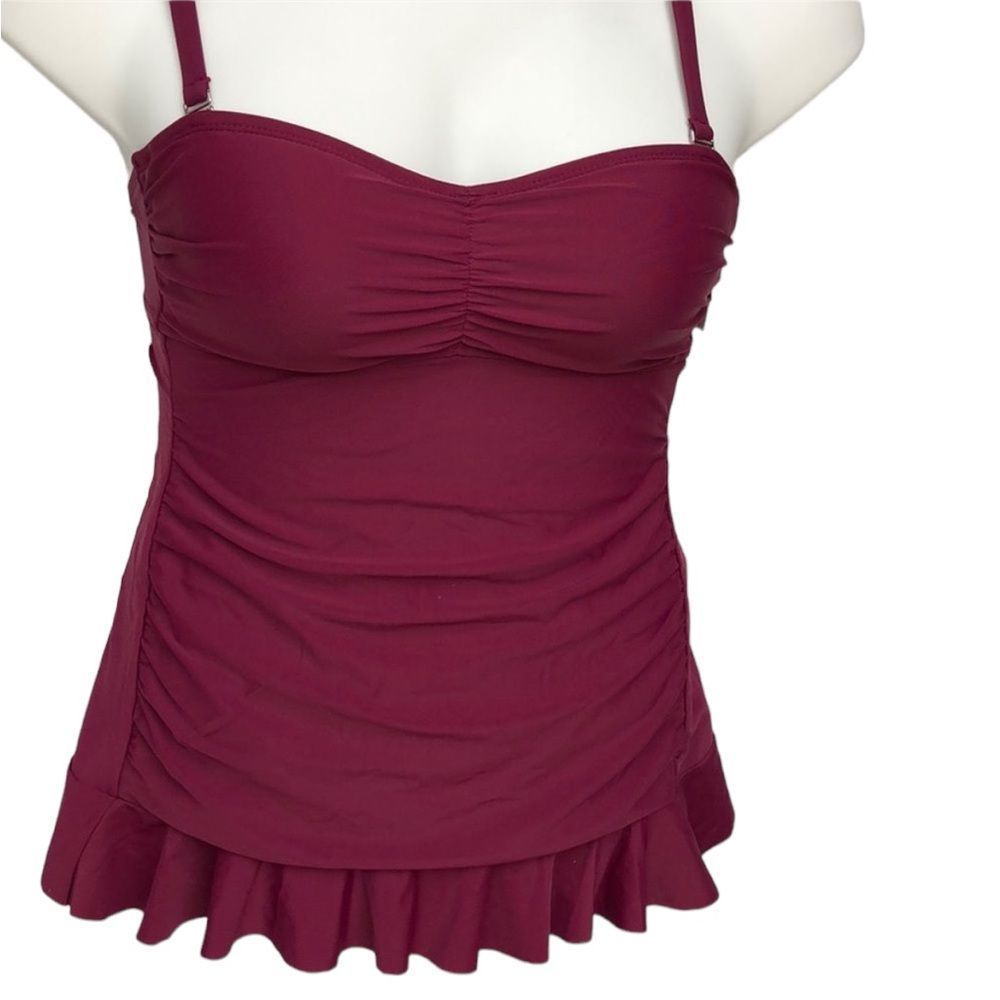 New Firpearl maroon one piece swimsuit size 8